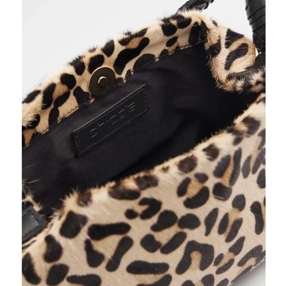 CHICO's Leopard Haircalf Braided Handle Bag- New Arrival- Genuine- NWT - Picture 4 of 4